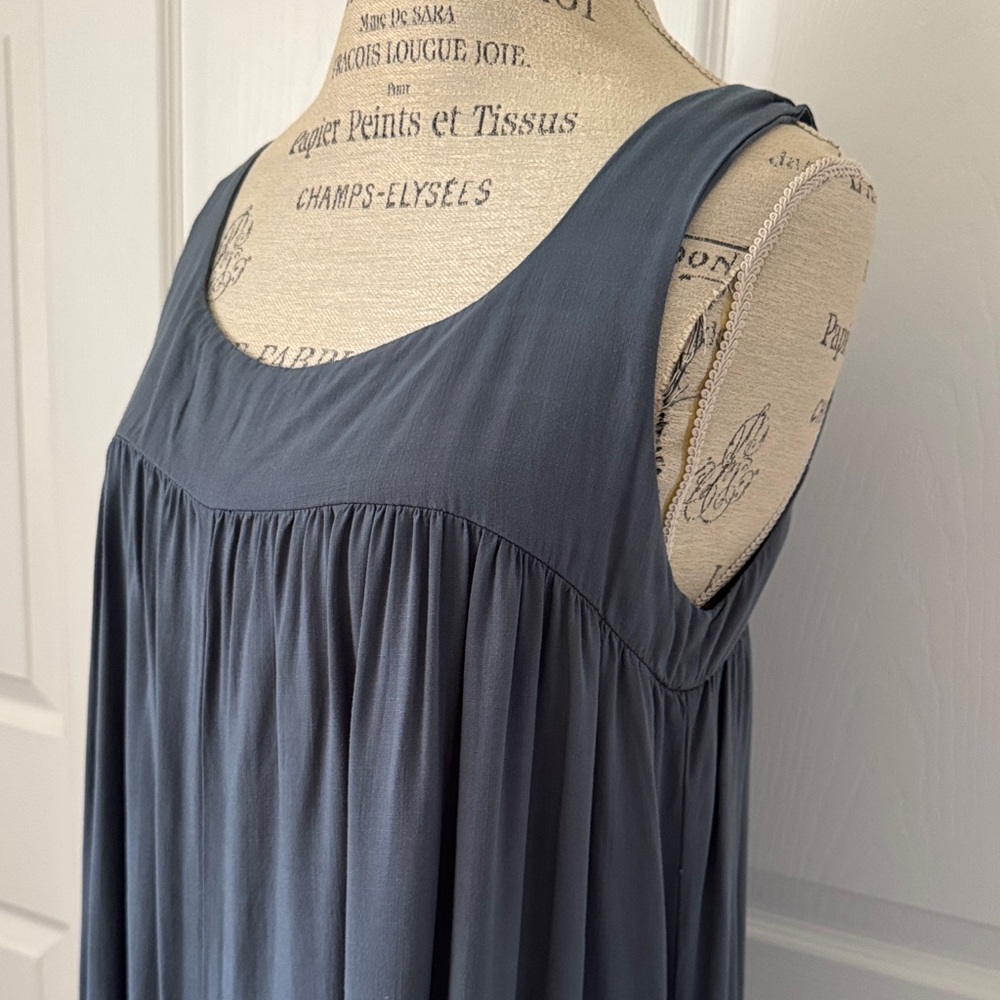Final Touch Sleeveless Charcoal Gray Flowing Jumpsuit
